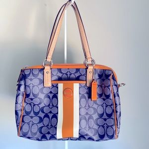 Coach Blue & Orange Handbag